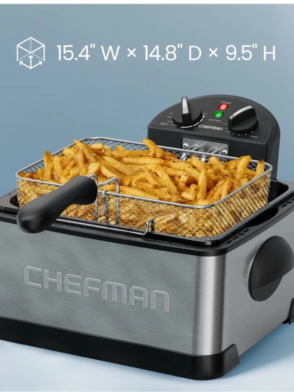 Silver & Black Deep Fryer - 4.5-Quart Capacity